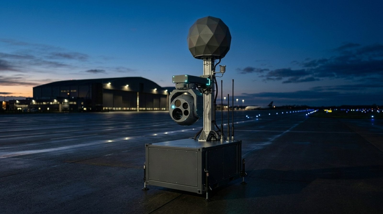 Neura Station on the flight line at dusk
